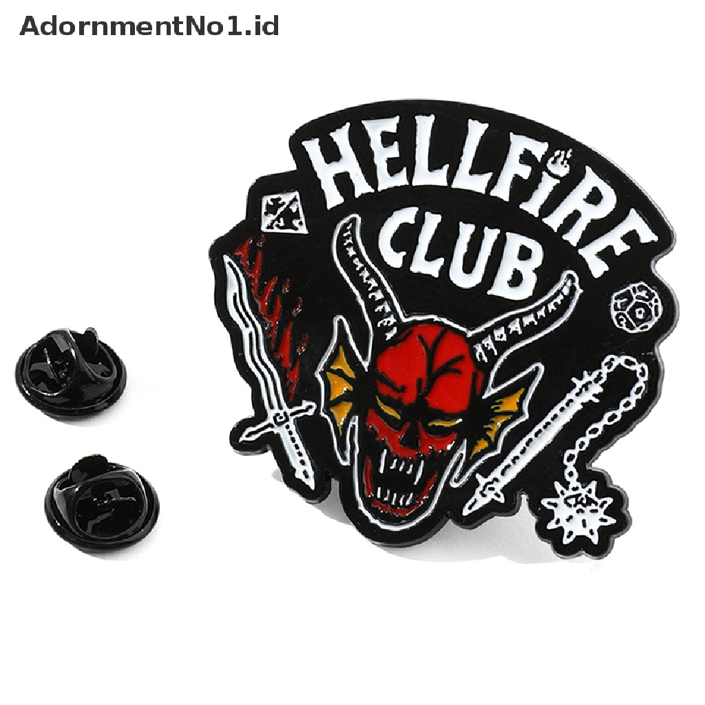 [AdornmentNo1] Hellfire Club Stranger Things Pin Lencana Bros Acara Kerah Pin Kostum Aksesoris Hadiah [ID]