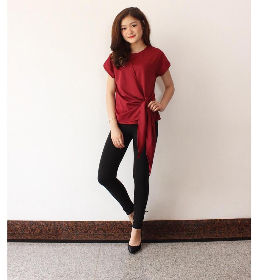 Special Baju wanita blouse wanita scuba merah maroon biru navy sg008 fashion ,.