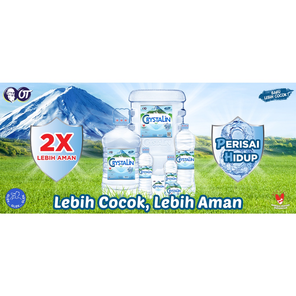 

Air Mineral Crystalin Kemasan 200 Ml, 330 Ml, 600 Ml, 1500 Ml