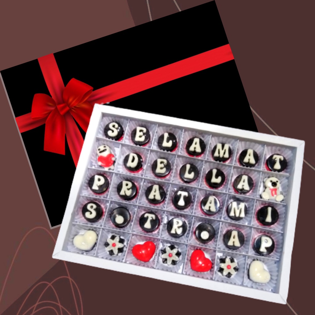 

Coklat Custom Kado Valentine, kado ulang tahun, wisuda, anniversary, wedding, graduation - Cokelat Cimot - Coklat Cimot