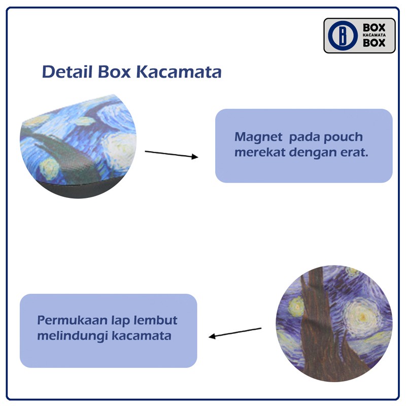 Box Kacamata Cepuk Magnet ./ Tempat Kacamata Hard Case Free Lap Motif Spiral Unik Kokoh Muat Untuk Frame Lucu CC2