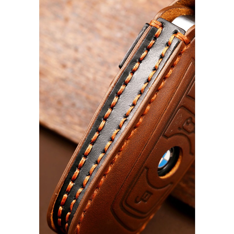 [Tersedia] Cover Case Kunci Remote Mobil Kulit Sapi Shell Untuk BMW 1 3 5 7 Series X1 X3 X4 X5 F10 F20 F30 F18 F25 M3 M4 E34 E36 Pelindung Holder Fob