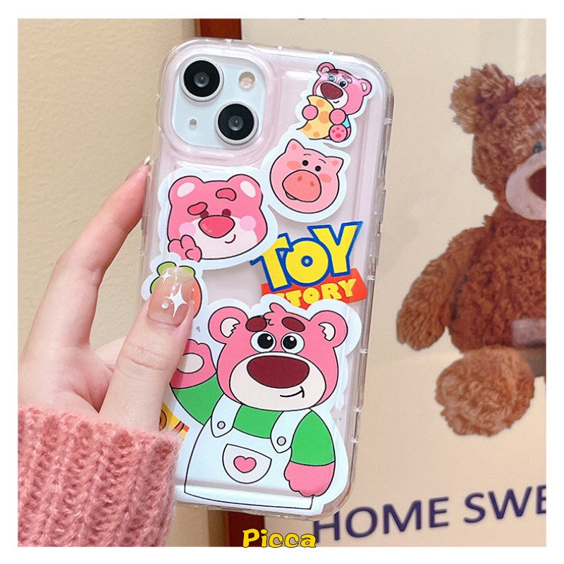 Case Cerita Mainan Kartun Realme C25 C12 C21Y C25Y C15 C35 C11 2020 C33 Realme C25s C20 6i 5 5i 5s C11 2021 C3 C1 C2 C20A Lucu Manyo Buzz Lightyear Alien Airbag Tahan Guncangan Soft Case