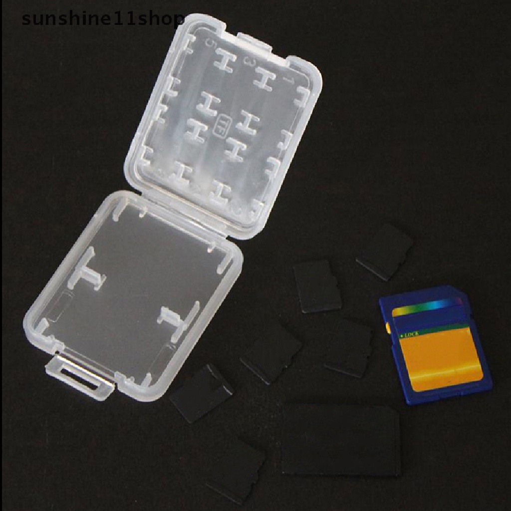 Sho 1PC Tempat Pelindung Micro Box Untuk SD SDHC TF MS Memory Card Storage Case Box N