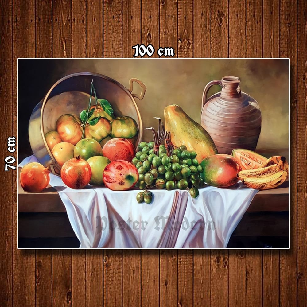 HIASAN DINDING POSTER GAMBAR LUKISAN BUAH BUAHAN UKURAN JUMBO 3D CODE08 BEST SELLER / LUKISAN BUAH D