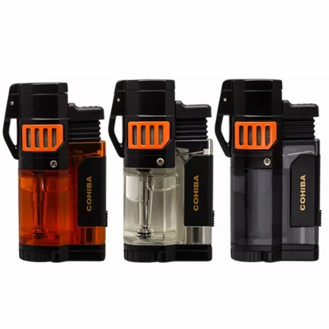 Cohiba 3 jet flame lighter - Hitam