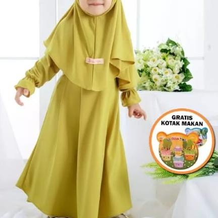 ➤ Gamis Anak perempuan RAYYA Syar'i Kids / Gamis anak / Gamis Anak Syar' i / Gamis anak plus hijab ➶