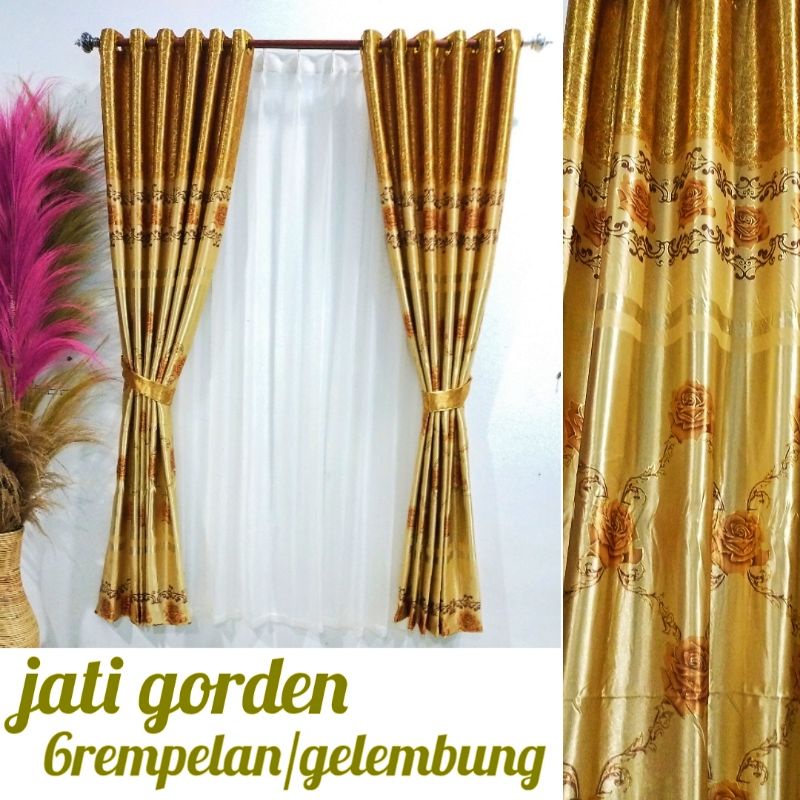 Gorden Pintu Dan Jendela Hordeng Pintu Kamar Gorden Blackout Motif Bunga Mawar Korden Kamar Mandi