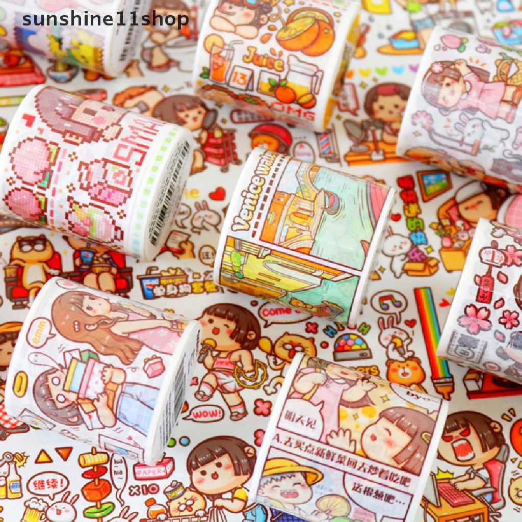 Sho Selotip Mochi Kecil Perlengkapan Sekolah Tape Perekat Dekoratif Scrapbooking DIY Kertas Stiker 5M High Quality Dekorasi Alat Tulis Hadiah N