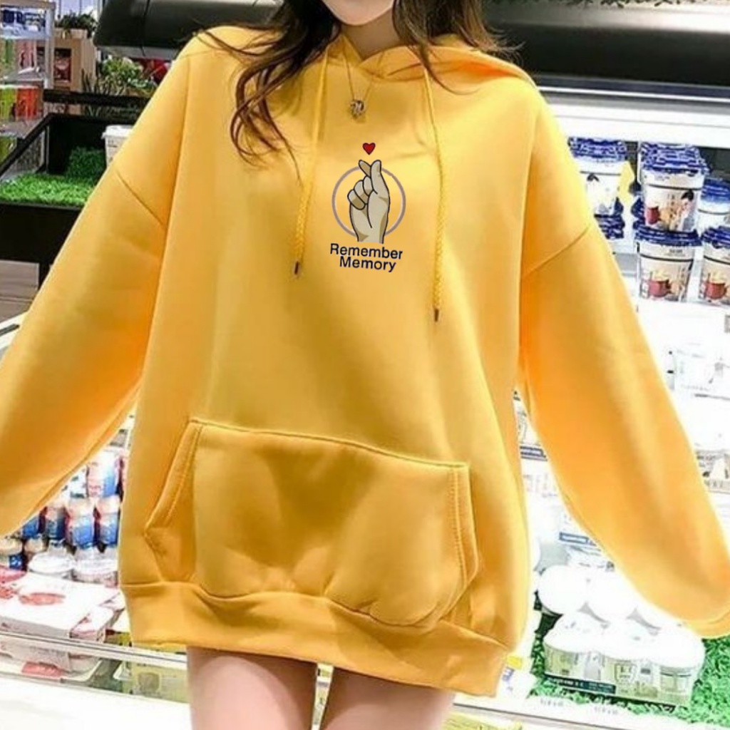 Sweater Hoodie REMEMBER MEMORY Pria Wanita Sweater Jacket Outerwear Kasual Fashion Terbaru