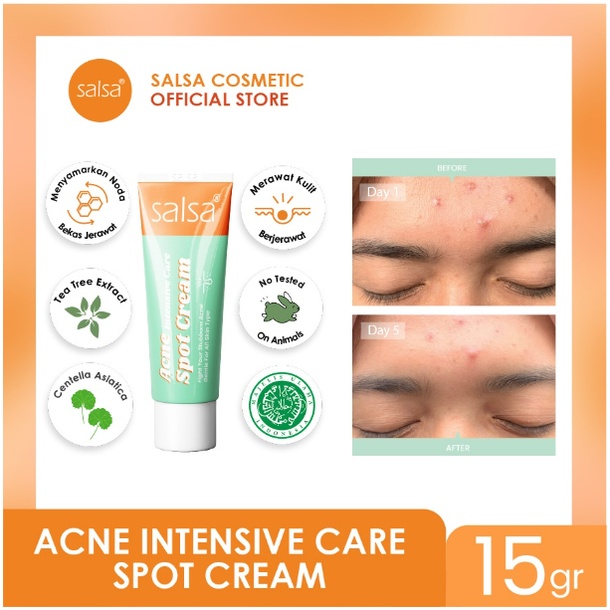 SALSA PAKET KULIT JERAWAT - 1 Acne Spot + 1 Facial Wash + 1 Hydrating Toner - Skincare Anti Jerawat