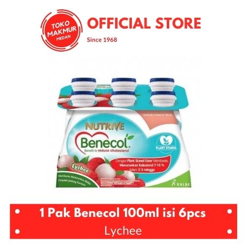 

1 PAK NUTRIVE BENECOL LYCHEE 6 X 100 ML