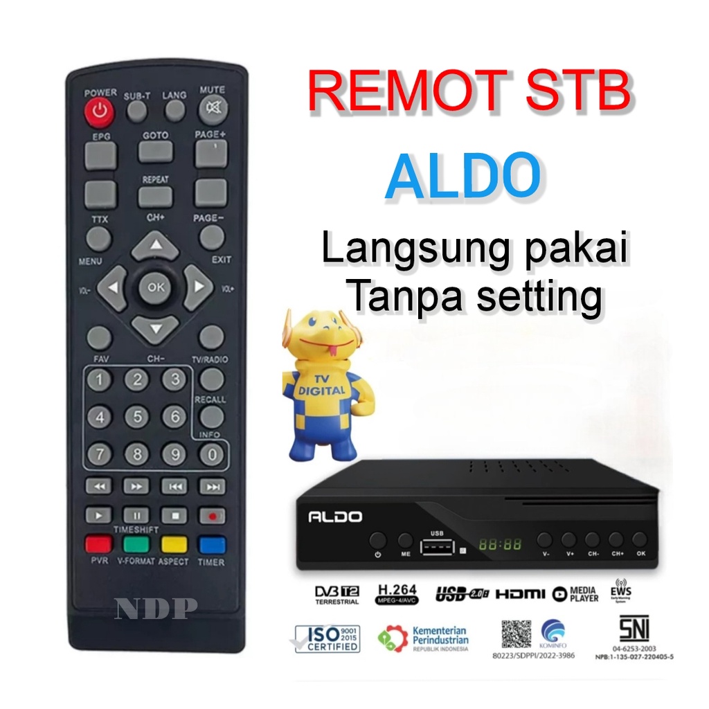 Remot Multi Stb ALDO Langsung bisa pakai tanpa setting