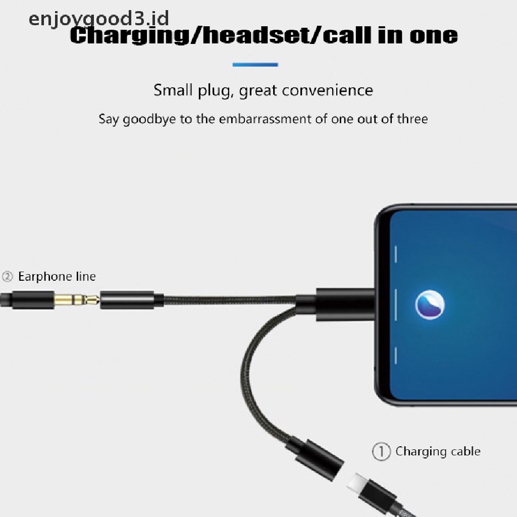 【 Rready Stock 】 USB Type C To 3.5mm Aux Adapter Jack Audio Cable Earphone Cable Converter （ ID ）