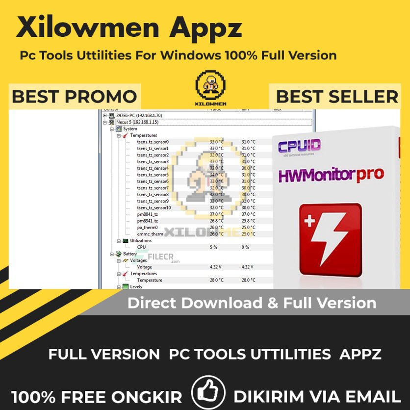 [Full Version] CPUID HWMonitor Pro PC Tools Software Utilities Lifetime Win OS