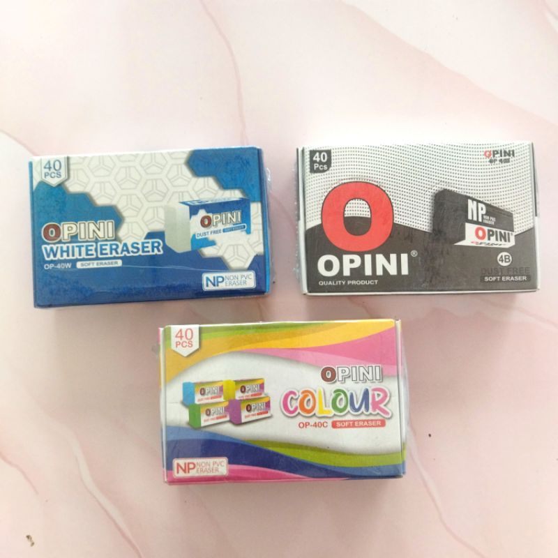 

penghapus pensil putih hitam opini 1 pack (isi 40 pcs) stip eraser pencil