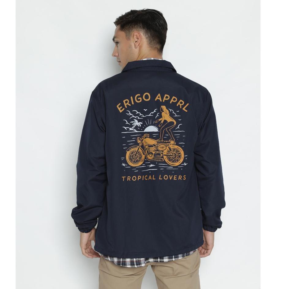 PALING DIMINATI Erigo Coach Jacket Tropical Lovers Navy