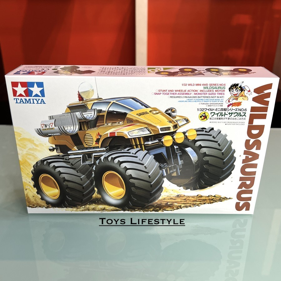 Mainan Rakit Mobil Tamiya Mini 4WD - Wildsaurus (ORIGINAL)