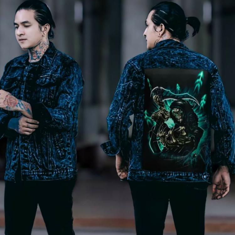 Bagus Banget.. JEANS WASHING GAMBAR-JAKET JEANS PRINTING-JEANS DENIM-JAKET JEANS GAMBAR-JAKET DENIM 