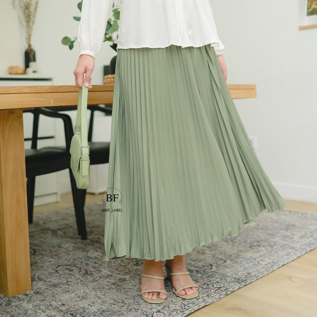 BF Label - Rok Plisket | Pleated Skirt Premium | rok plisket bahan hyget premium murah