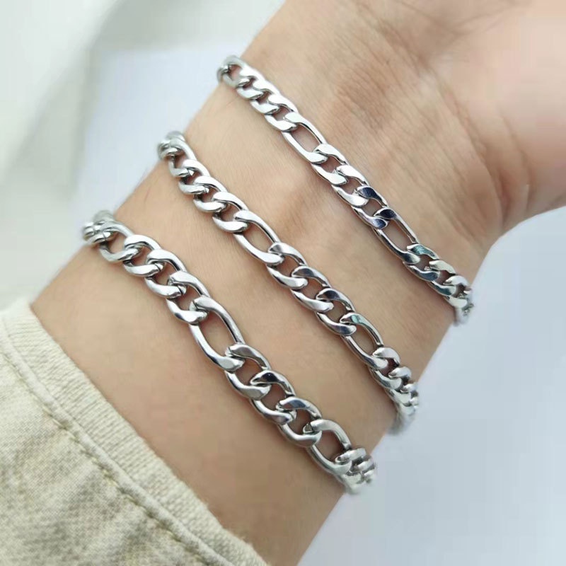 Gelang Rantai Basic | Gelang Pasangan | Aksesoris Pria Dan Wanita | Sendok Garpu Bahan Stainless Steel | Bahan Titanium Steel