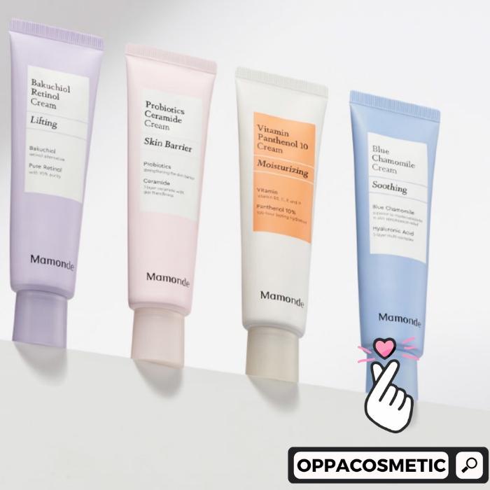 ▲ Mamonde Probiotics Ceramide Cream 20ml | Bakuchiol Retinol Cream 20ml | Blue Chamomile Cream 20ml 