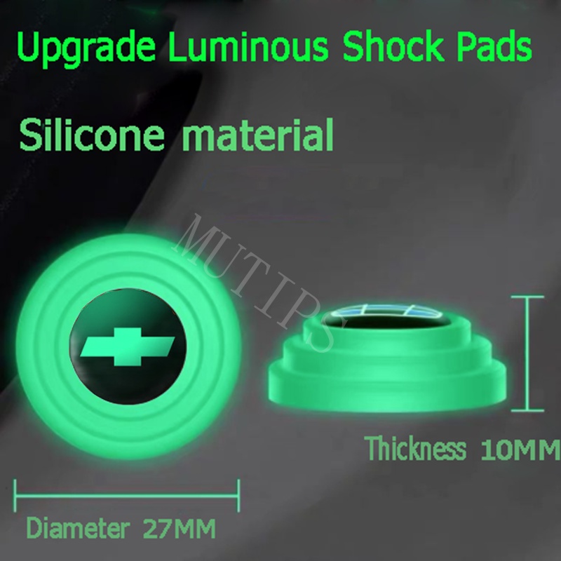 Chevrolet4per8 /12 /16Pcs Baru Luminous Type Car Door Trunk Anti Shock Tabrakan Pad Stiker Silikon Mengurangi Kebisingan Penyangga Untuk Lova Zafira Trax Spin Orlando Captiva Colorado Aveo Spark