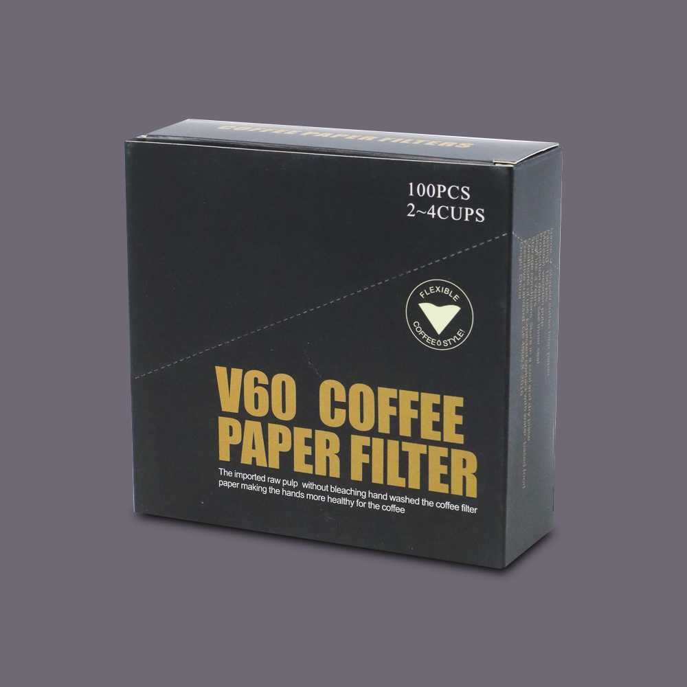 (BISA COD) FTIHSHP Exquis Kertas Filter Saringan Kopi V60 Drip 2 - 4 Serve 100 PCS - V40