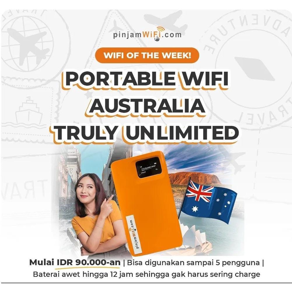 Pinjam Wifi Sewa Modem Portable Australia Harian - Truly Unlimited No Fup Daily