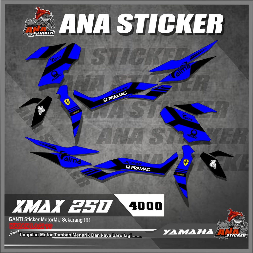 4000 STICKER STRIPING YAMAHA XMAX 250CC DESIGN PRAMAG