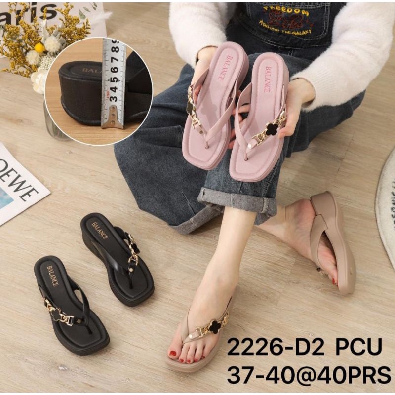 SENDAL WEDGES JELLY BALANCE / SENDAL JELLY TINGGI MODEL JEPIT