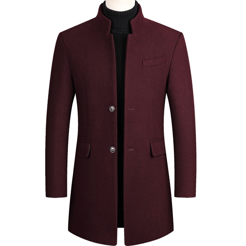 jaket jas blezer jubah panjang pria/ loang coat pria/ katun drill/ Mantel Pria Musim Gugur Musim Din