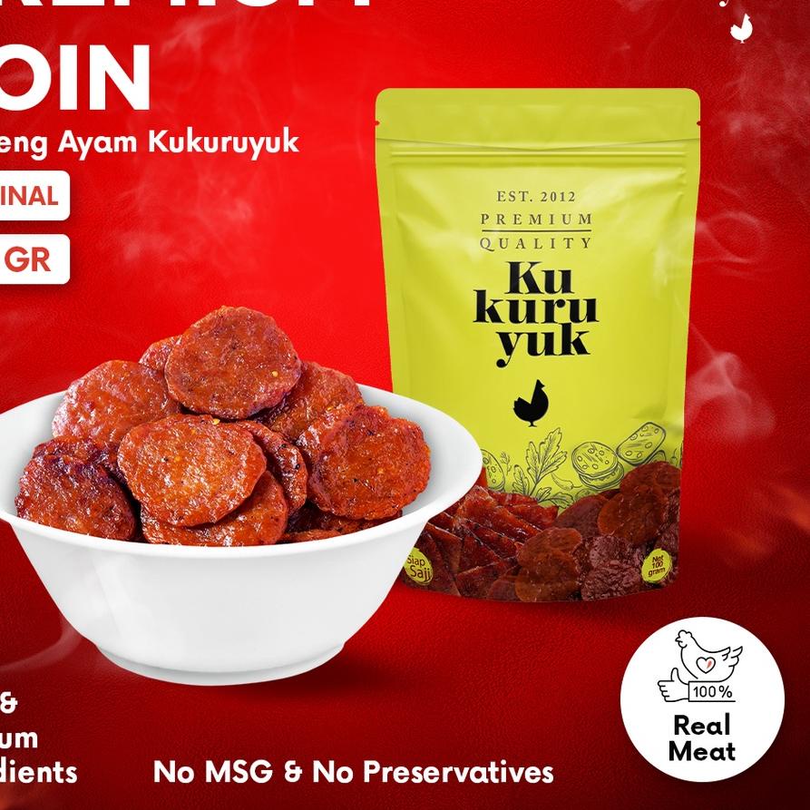 

➳ [PREMIUM COIN] Dendeng Ayam Kukuruyuk Makanan Siap Saji - 100 Gram ☝