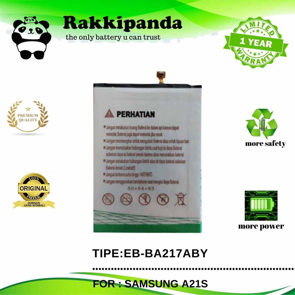 R/K- RakkiPanda - EB-BA217ABY Samsung A21S / A02 / M02 / A12 Batre Batrai Baterai original