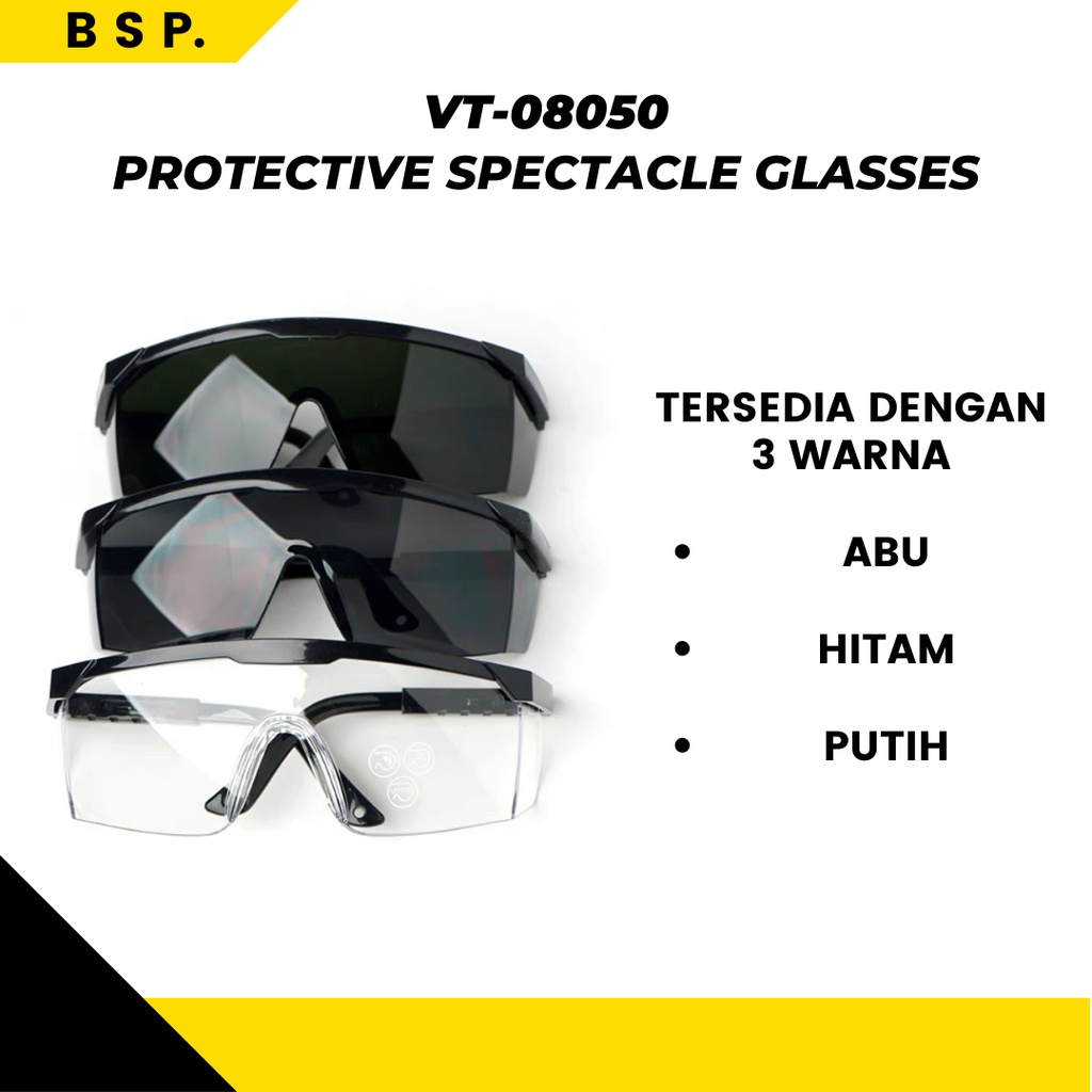 Kacamata Safety Bening / Kacamata Fashion Hitam / Kacamata Sporty Bening Anti UV