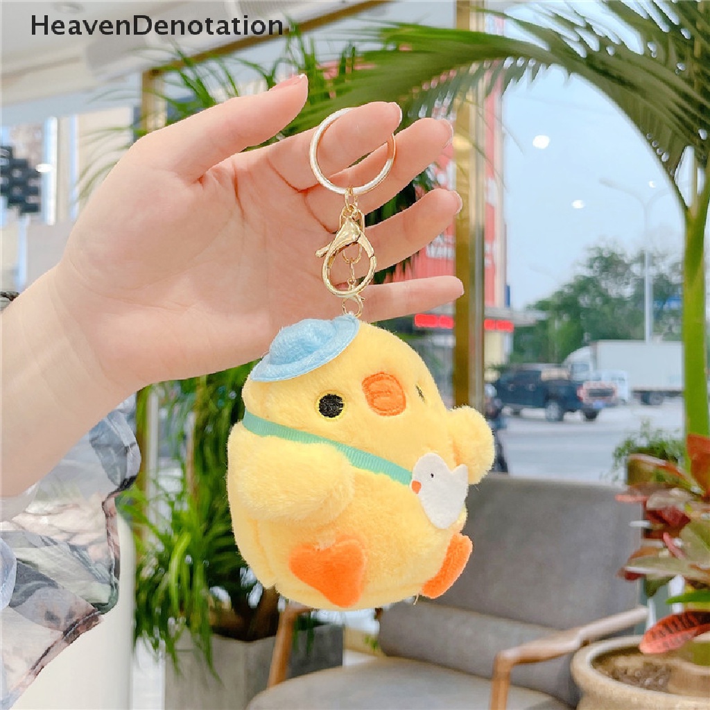 [HeavenDenotation] Liontin Tas Ayam Kuning Kecil Yang Lucu Mainan Mewah Boneka Netred Chick Keychain Hadiah HDV