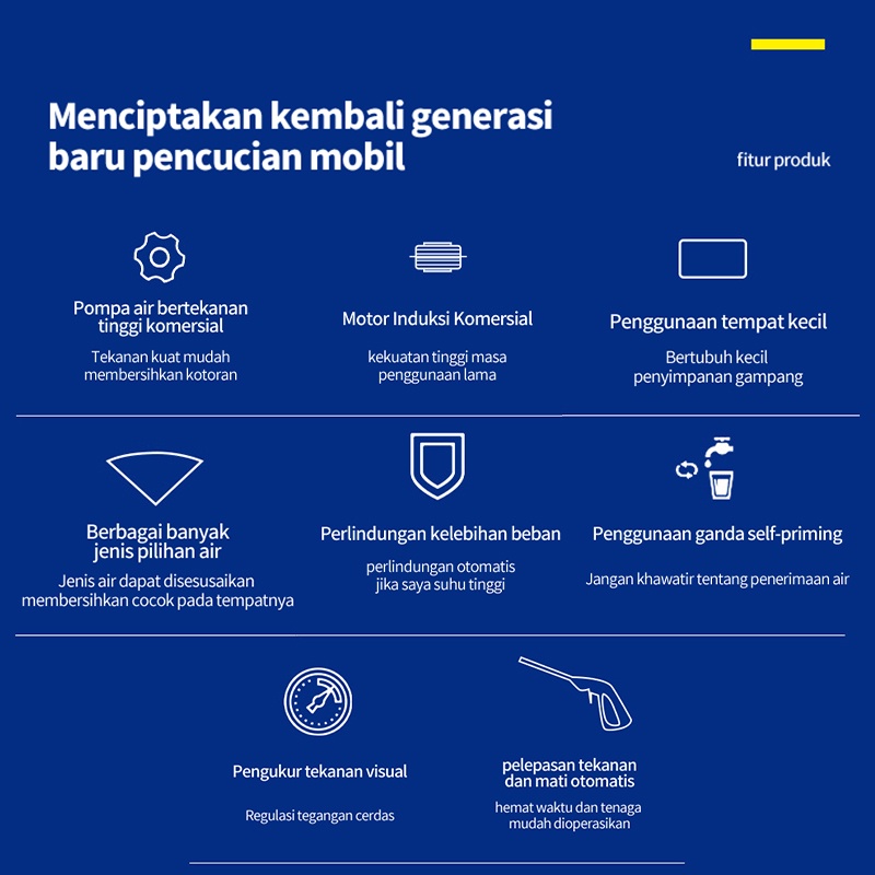 VBELL- Mesin Cuci Mobil Daya Tinggi Rumah / Mesin Cuci Tekanan Tinggi Mini / Mesin Cuci Ringan Dan Portabel