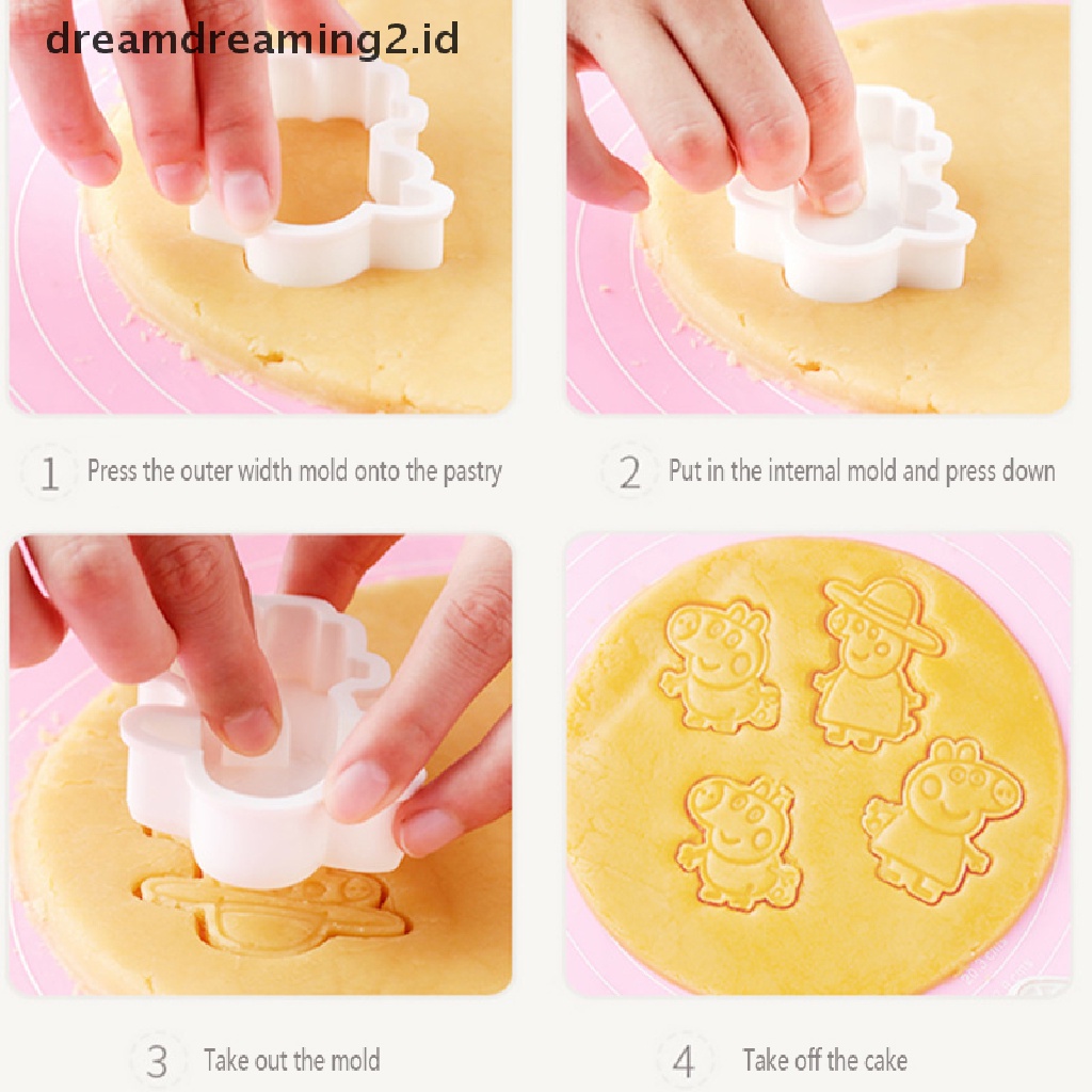(dream) 6pcs/set Cetakan Kue Kering Cookie Cutter Bentuk Babi Pastry DIY Fondant Cake Biskuit Decorag Tools Kitchen Baking Mold.