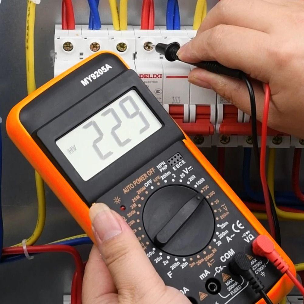 Lanfy Digital Multimeter Genggam AC/DC Ammeter Voltmeter Current Tester Voltage Tester Alat Tukang Listrik Kapasitansi Tester