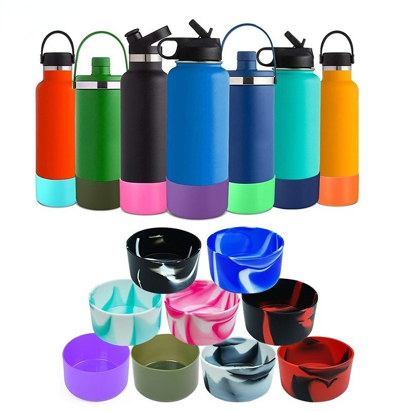 9 cm Termos Tatakan Gelas Cup Bottom Pelindung Sleeves Aksesoris Botol Slip-proof Silicone Anti-Slip Bottle Cover Water Bottle Penutup Bawah Insulasi Panas