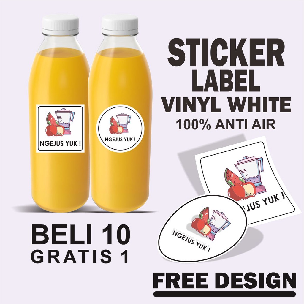 Cetak Stiker Vinyl Anti Air / Cetak Stiker Label Transparan