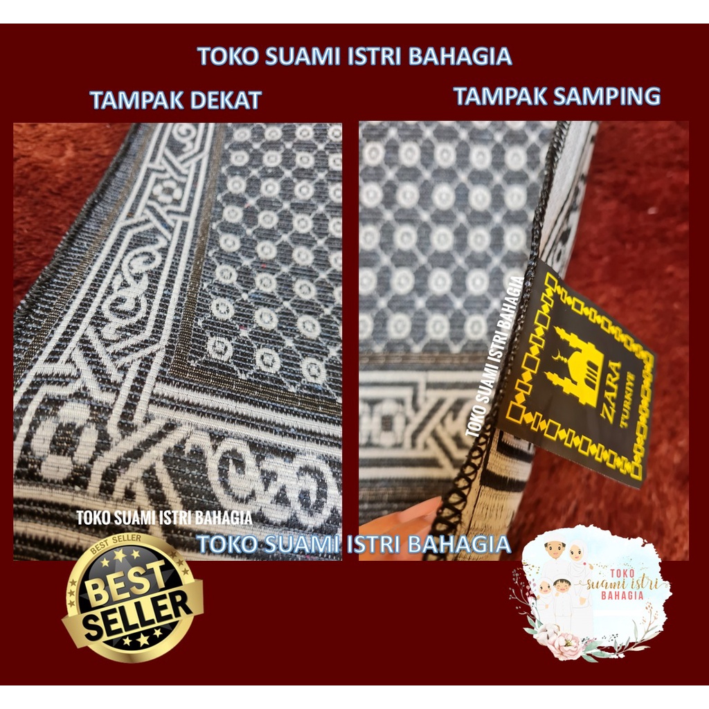 Sajadah AL Bahar ALBahar 35 x 60 Cm Turki Travel Murah Alydrus Lipat Tipis Kepala MukaAnak Dewasa