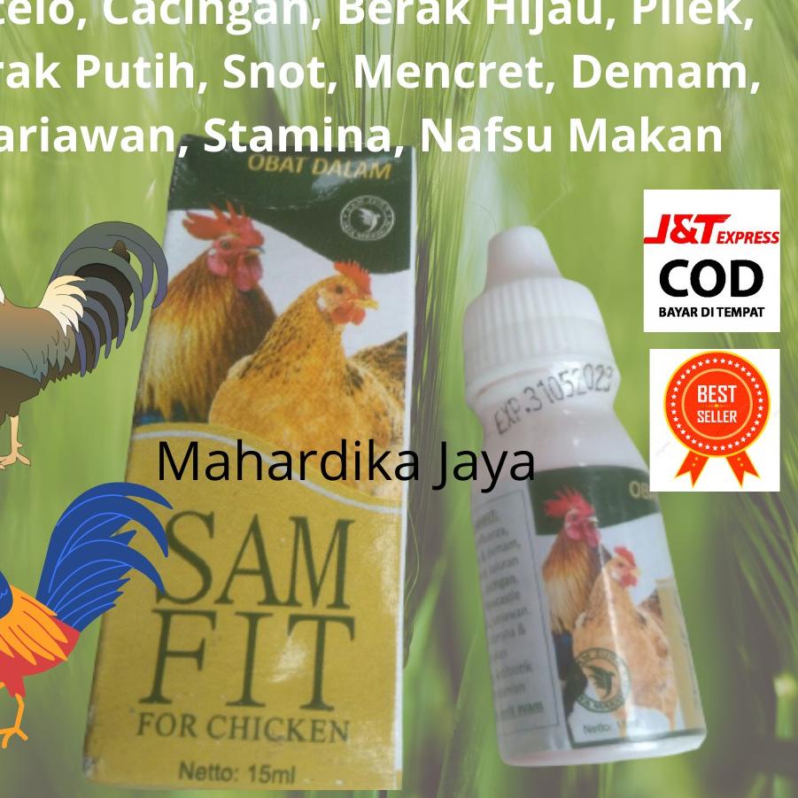COD ✅SAMFIT Obat Ayam Sakit Ngorok Tetelo Mencret Pilek Lumpuh Nyilet Kuning Cacingan Flu Aratan Par