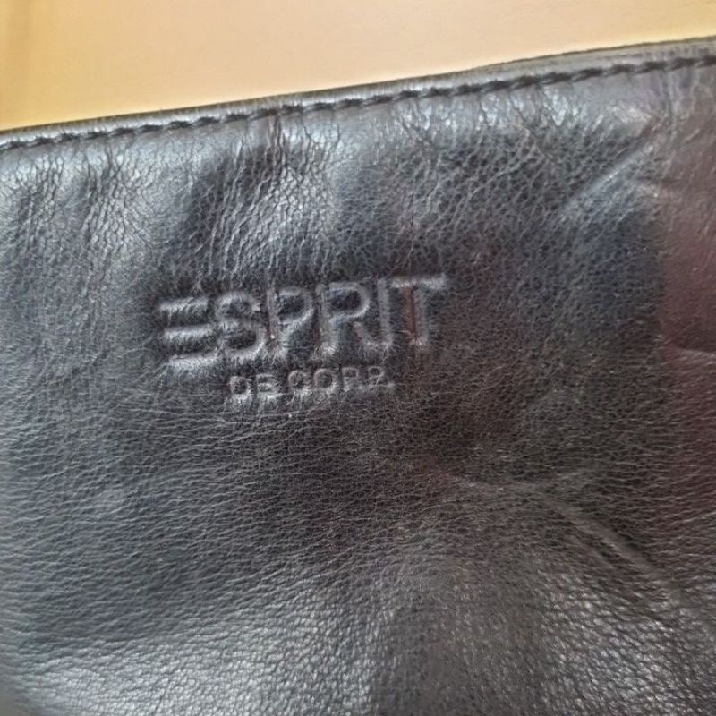 TAS KULIT ESPRIT BLACK PRELOVED ORI