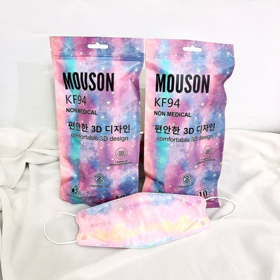 MASKER MOUSON KF94 NO MEDICAL / 4 PLY / GALAXY EDITION / ISI 10 PC