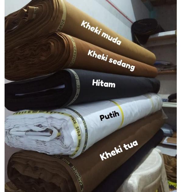 ㊢ KAIN PEMDA KHEKI/SERAGAM DINAS PNS/PDH/ASN/BAHAN WOOL KATUN TEBAL/LEMBUT/MURAH/BAGUS TERLARIS/BAHA