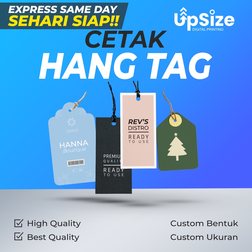 

Cetak Label Hang Tag Custom | Hang Tag Baju | Label Merek | Label Baju | EXPRESS 1 HARI SIAP