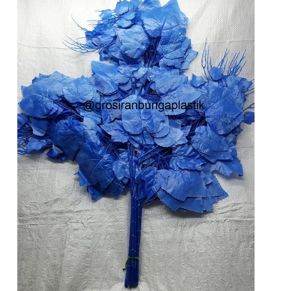✬ Daun Artificial/Daun Hias/Daun Plastik/Daun Dekorasi/Daun Anggur Biru ֍