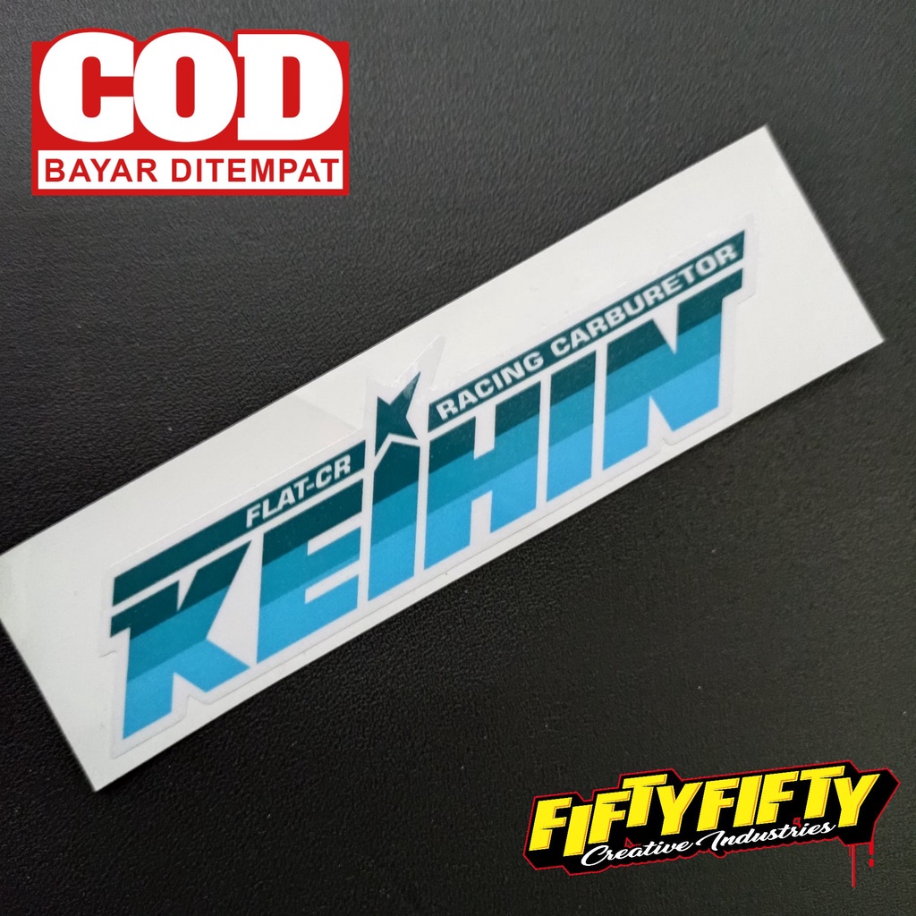 Stiker Print Cut KEIHIN Stiker Printing Laminasi Glossy Stiker Motor Mobil Helm Sudah Membentuk Pola Desain