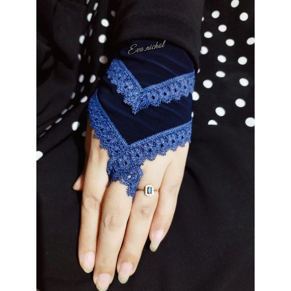 Sarung Tangan Muslimah Renda cincin / Handsock Ring Senada